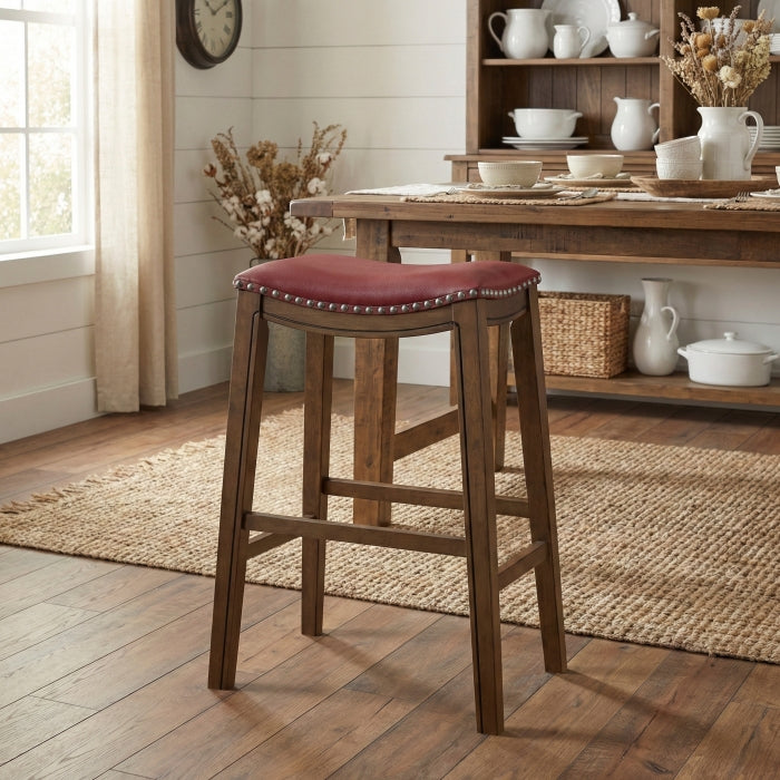 5682RED-29 29 Pub Height Stool, Red - 5682RED-29