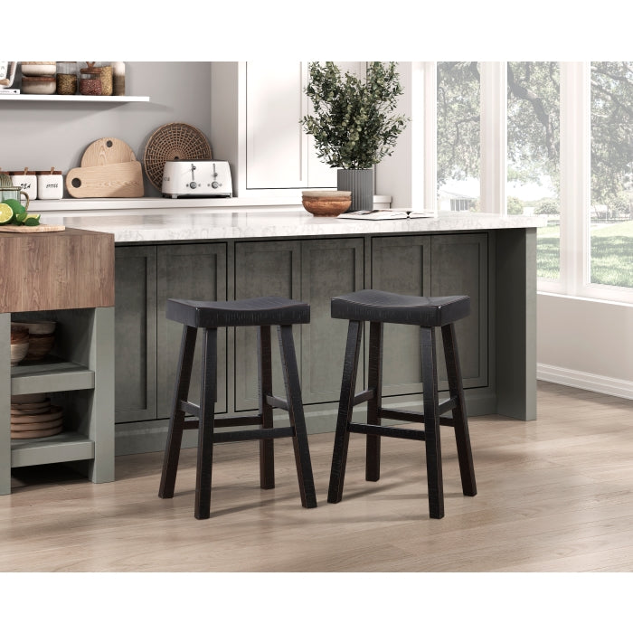 5687BLK-29 Pub Height Stool, Set of 2 - 5687BLK-29