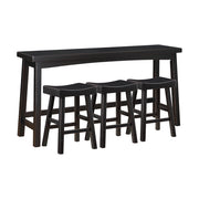 5687BLK-364P 4-Piece Pack Counter Height Set - 5687BLK-364P