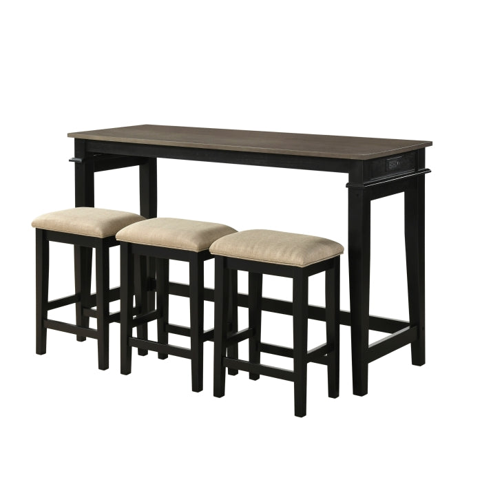 5714BK 4-Piece Pack Counter Height Set - 5714BK