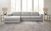 Amiata Glacier Leather 2-Piece LAF Chaise Sectional -  Ashley - Luna Furniture