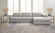 Amiata Glacier Leather 2-Piece RAF Chaise Sectional -  Ashley - Luna Furniture