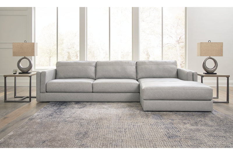 Amiata Glacier 2-Piece Sectional with Chaise -  Ashley - Luna Furniture