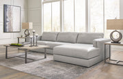Amiata Glacier Leather 2-Piece RAF Chaise Sectional -  Ashley - Luna Furniture