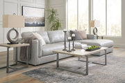 Amiata Glacier Leather 2-Piece RAF Chaise Sectional -  Ashley - Luna Furniture