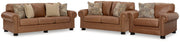 Carianna Caramel Sofa, Loveseat and Oversized Chair from Ashley - Luna Furniture