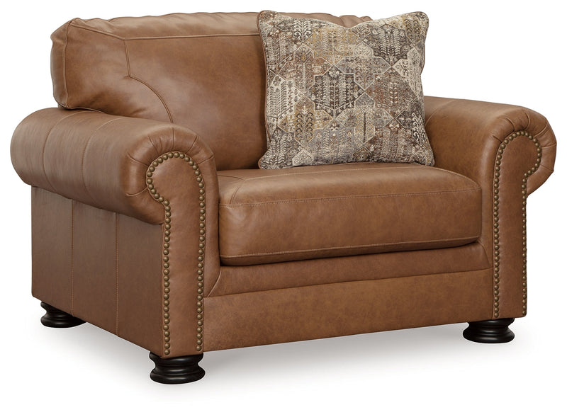 Carianna Caramel Sofa, Loveseat and Oversized Chair from Ashley - Luna Furniture