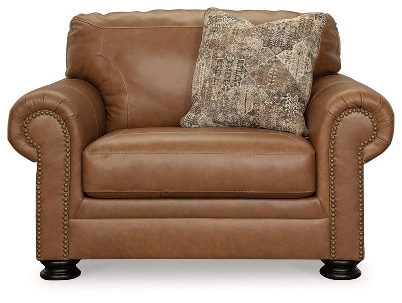 Carianna Caramel Sofa, Loveseat and Oversized Chair from Ashley - Luna Furniture