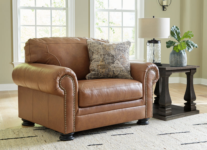 Carianna Caramel Sofa, Loveseat and Oversized Chair from Ashley - Luna Furniture