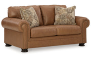 Carianna Caramel Sofa, Loveseat, Oversized Chair and Ottoman -  Ashley - Luna Furniture
