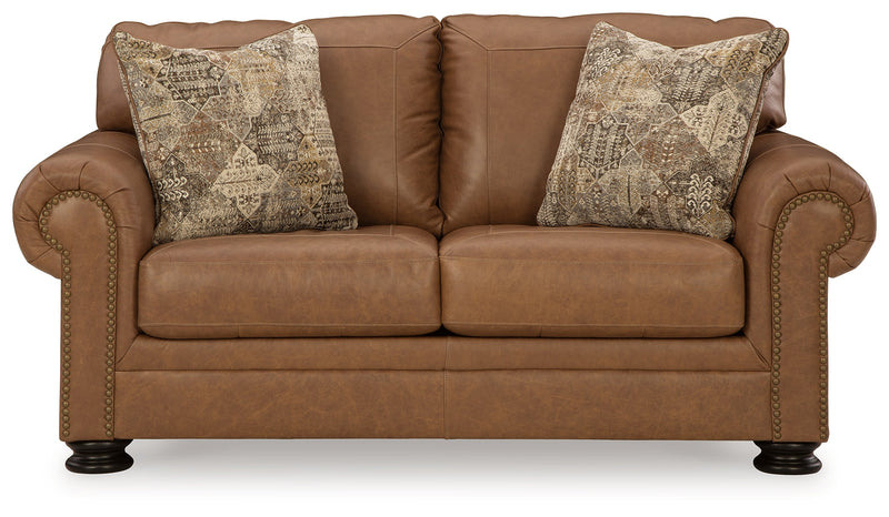 Carianna Caramel Sofa, Loveseat and Oversized Chair from Ashley - Luna Furniture