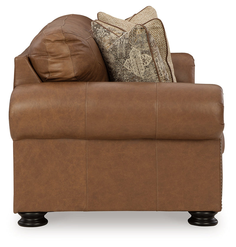 Carianna Caramel Sofa, Loveseat and Oversized Chair from Ashley - Luna Furniture