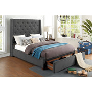 5877KGY-1EKDW* (3)Eastern King Platform Bed with Storage Footboard - 5877KGY-1EKDW*