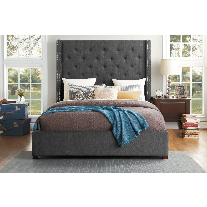 5877KGY-1EKDW* (3)Eastern King Platform Bed with Storage Footboard - 5877KGY-1EKDW*