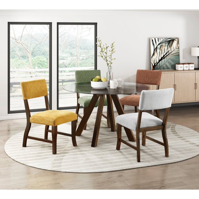 5898F4S Side Chair, Rust, Set of 2 - 5898F4S