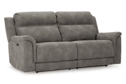 Next-Gen DuraPella Slate Power Reclining Sofa, Loveseat and Recliner -  Ashley - Luna Furniture