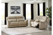 Next-Gen DuraPella Sand Power Reclining Sofa and Loveseat -  Ashley - Luna Furniture