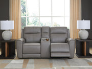 5Z-Comfort Coin Power Reclining Loveseat with Console - PCU1090018