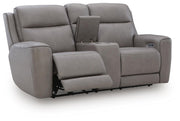 5Z-Comfort Coin Power Reclining Loveseat with Console - PCU1090018