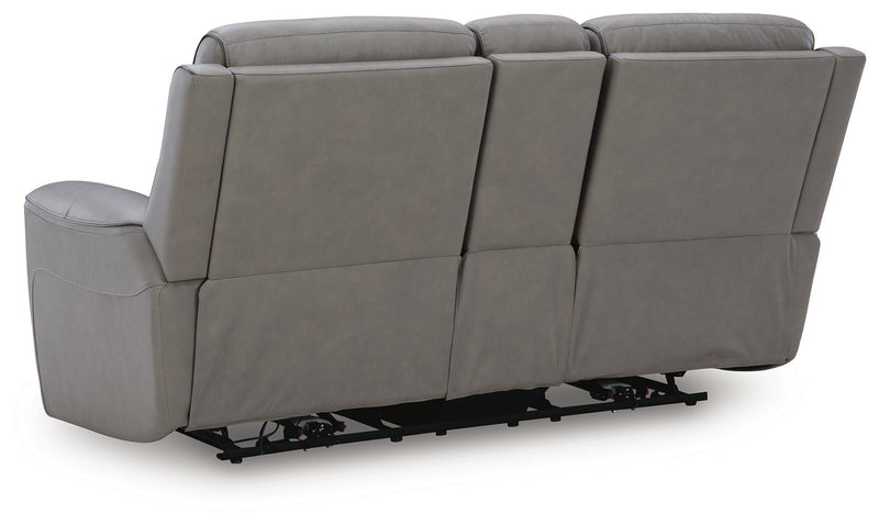 5Z-Comfort Coin Power Reclining Loveseat with Console - PCU1090018