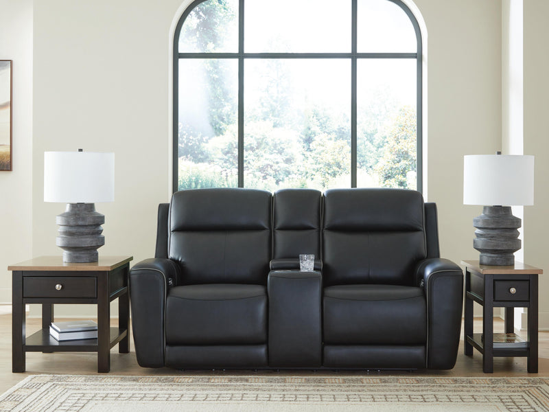 5Z-Comfort Onyx Power Reclining Loveseat with Console - PCU1090218