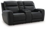 5Z-Comfort Onyx Power Reclining Loveseat with Console - PCU1090218
