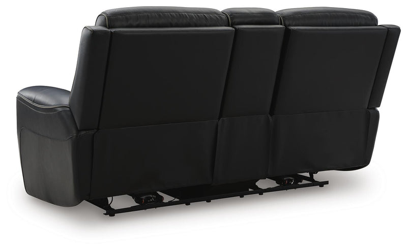 5Z-Comfort Onyx Power Reclining Loveseat with Console - PCU1090218
