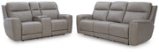 5Z-Comfort Sofa and Loveseat in Coin - PKG022060