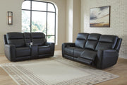 5Z-Comfort Sofa and Loveseat in Onyx - PKG023836