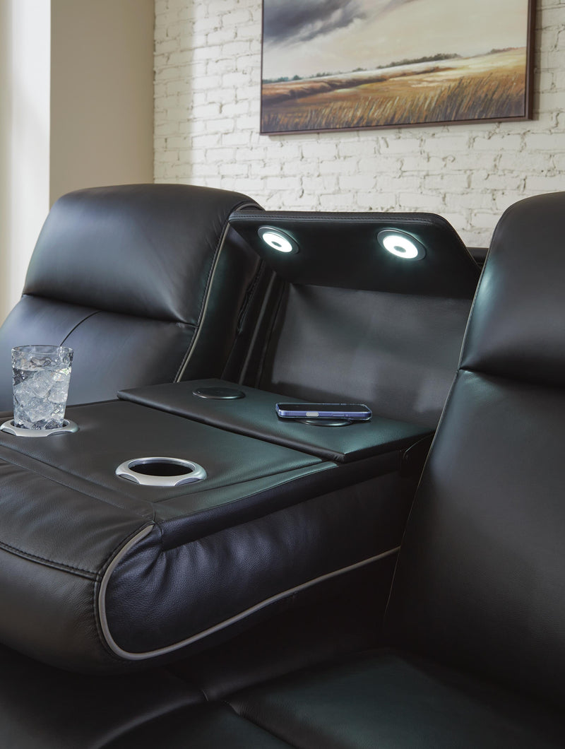 5Z-Comfort Sofa and Loveseat in Onyx - PKG023836