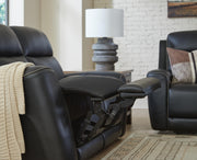 5Z-Comfort Sofa and Loveseat in Onyx - PKG023836