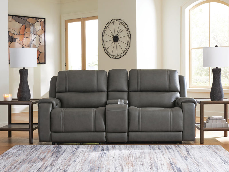 5Z - Pittson Anchor 3-Piece Power Reclining Sectional Loveseat with Console - PCU12600S2