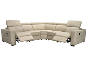 6021 Cream Sectional And Armchair W/ Manual Recliners Set - p14097