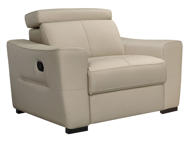 6021 Cream Sectional And Armchair W/ Manual Recliners Set - p14097