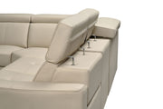 6021 Cream Sectional And Armchair W/ Manual Recliners Set - p14097