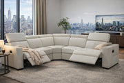 6021 Grey Sectional And Armchair W/ Manual Recliners Set - p14111