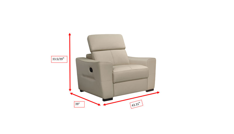 6021 Grey Sectional And Armchair W/ Manual Recliners Set - p14111