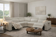 6021 Grey Sectional And Armchair W/ Manual Recliners Set - p14111