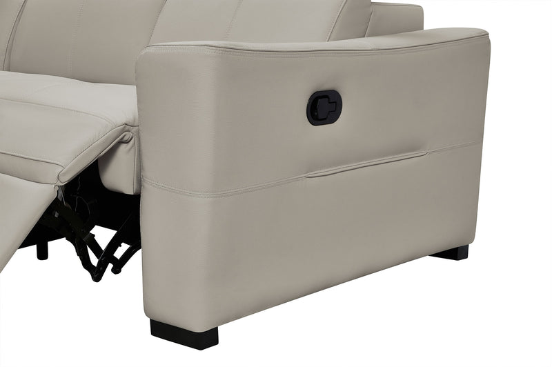 6021 Grey Sectional And Armchair W/ Manual Recliners Set - p14111