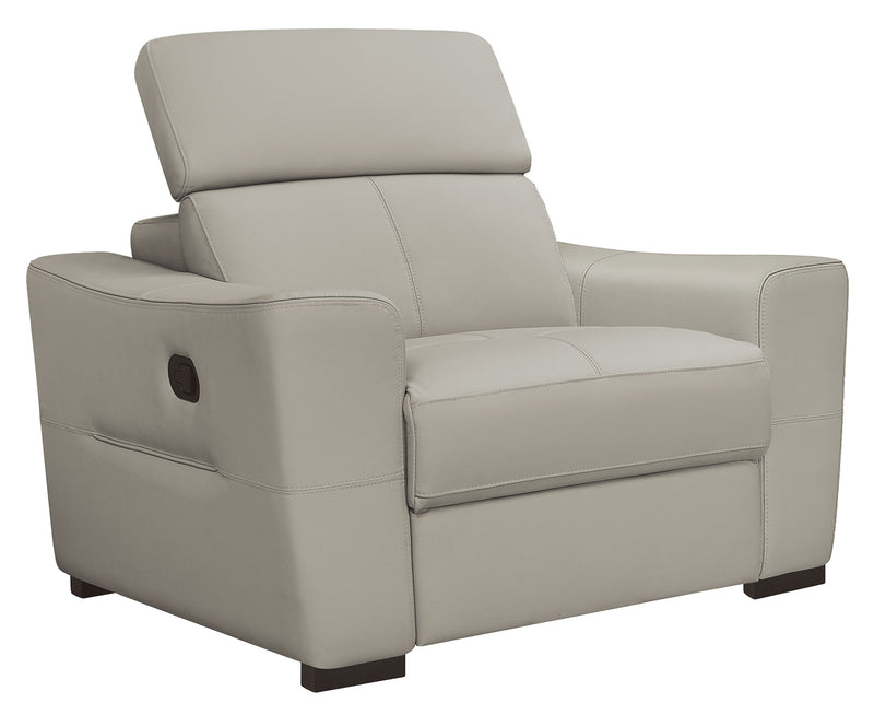 6021 Grey Sectional And Armchair W/ Manual Recliners Set - p14111