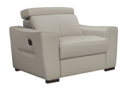6021 Grey Sectional And Armchair W/ Manual Recliners Set - p14111