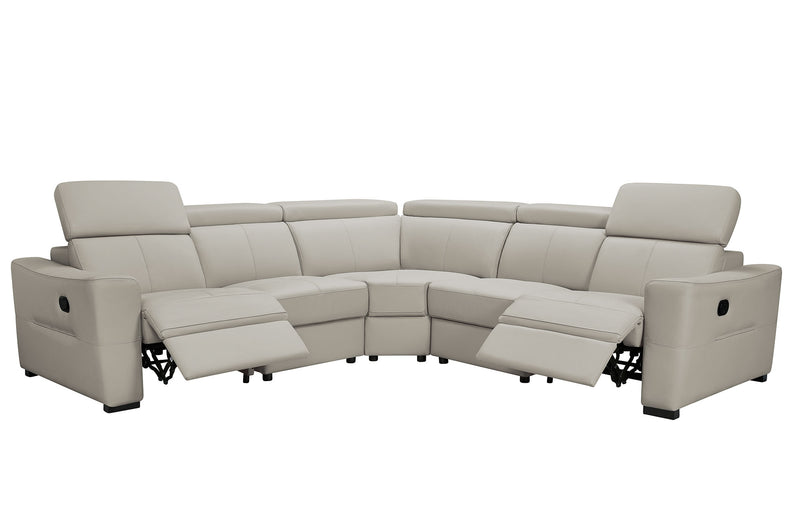 6021 Grey Sectional And Armchair W/ Manual Recliners Set - p14111