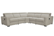 6021 Grey Sectional And Armchair W/ Manual Recliners Set - p14111