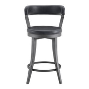 6029-24BK Swivel Counter Height Chair, Set of 2 - 6029-24BK