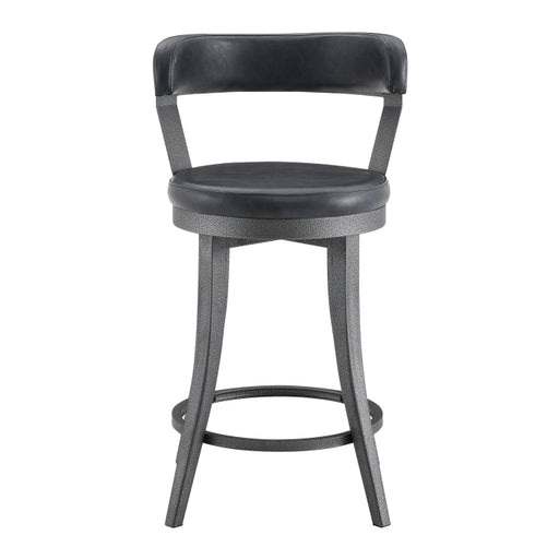 6029-24BK Swivel Counter Height Chair, Set of 2 - 6029-24BK