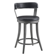 6029-24BK Swivel Counter Height Chair, Set of 2 - 6029-24BK