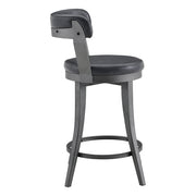 6029-24BK Swivel Counter Height Chair, Set of 2 - 6029-24BK