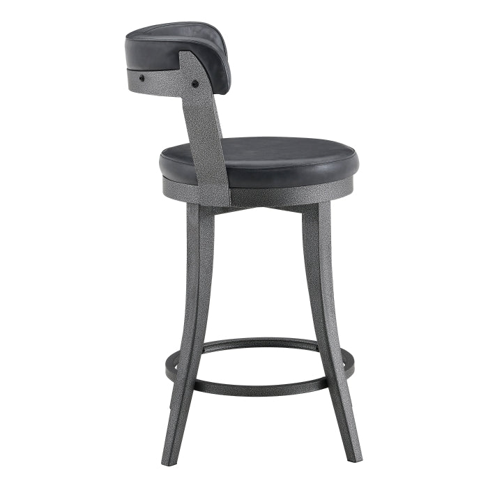 6029-24BK Swivel Counter Height Chair, Set of 2 - 6029-24BK