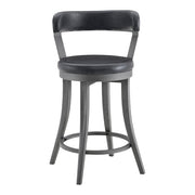 6029-24BK Swivel Counter Height Chair, Set of 2 - 6029-24BK
