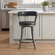 6029-24BK Swivel Counter Height Chair, Set of 2 - 6029-24BK